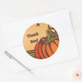 孤独なカボチャのフィールドの一つ。紅葉秋。 ラウンドシール (封筒)