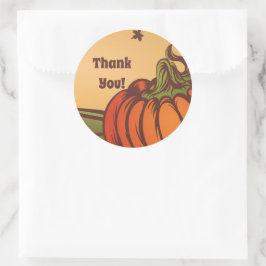 孤独なカボチャのフィールドの一つ。紅葉秋。 ラウンドシール