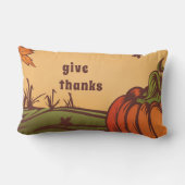 孤独なカボチャのフィールドの一つ。紅葉秋。 ランバークッション (裏面)