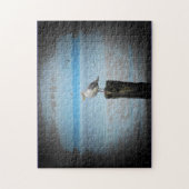 孤独なカモメまたはあなたの写真ジグソーパズル ジグソーパズル (縦)