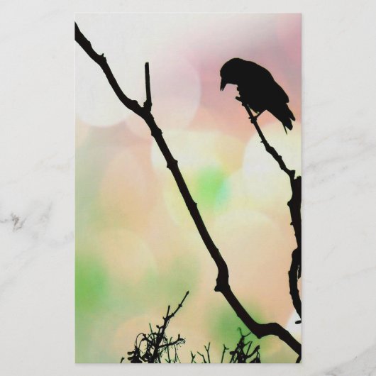 孤独なカラスの文房具 便箋 (正面)