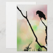 孤独なカラスの文房具 便箋 (正面/裏面)