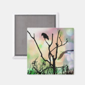 孤独なカラス磁石 マグネット (正面/裏面)