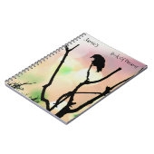 孤独なカラス*パーソナライズ* ノートブック (左側)