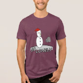 孤独なクリスマス ~吹雪の雪だるま~ トライブレンドTシャツ (正面)