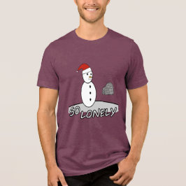 孤独なクリスマス ～吹雪の雪だるま～ トライブレンドＴシャツ