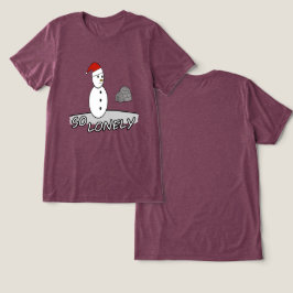 孤独なクリスマス ~吹雪の雪だるま~ トライブレンドTシャツ