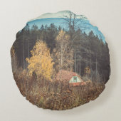 孤独なコテージ ラウンドクッション (裏面)