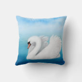 孤独なコブハクチョウの枕 クッション (裏面)