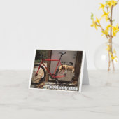 孤独なコーギーの挨拶状 カード (黄色い花)