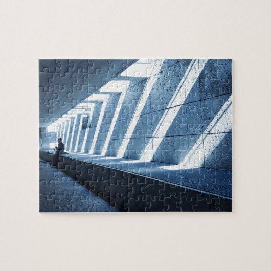 孤独なサックスのプレーヤー – 8x10 - 110個 ジグソーパズル (横)