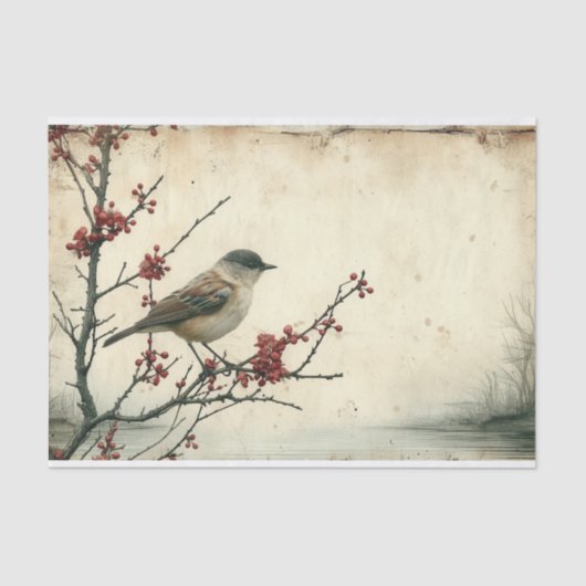 孤独なスズメ 薄葉紙 (正面)