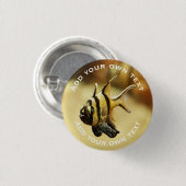 孤独なストリピアンジェフィッシュ水中カスタム文字 缶バッジ (正面&裏面)