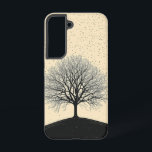 孤独なツリーの電話ケース SAMSUNG GALAXY S22ケース<br><div class="desc">この穏独身のやかなデザインの丘の上に転がは、葉のない木が立ってミニマルいる。</div>