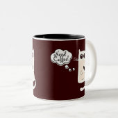 孤独なハートキャットコーヒーラバーズ引用文 ツートーンマグカップ (正面右)