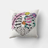 孤独なハートスケルトン反バレンタイン クッション (裏面)