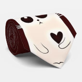 孤独なハート猫 ネクタイ (ロール)