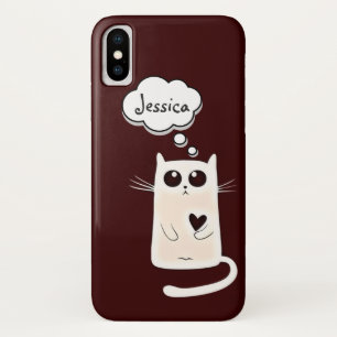 孤独なハート猫 iPhone X ケース