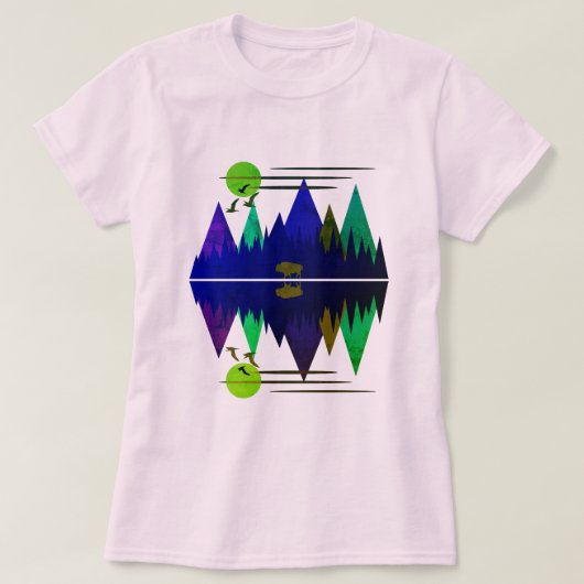孤独なバイソン #2 Tシャツ (デザイン正面)