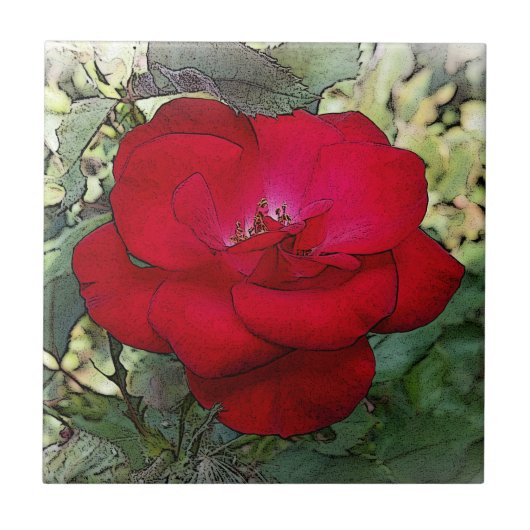 孤独なバラ タイル (正面)