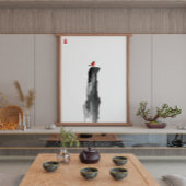 孤独なピーク – ミニマリストのインクウォールアート – Zen Decor フォトプリント