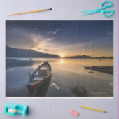 孤独なボート海デコペティッシュペーパー 薄葉紙 (クラフト)