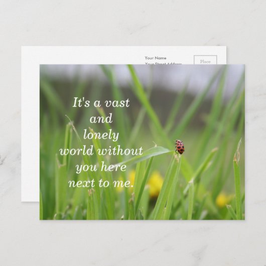 [孤独なラディバグ]恋しく思の皆さん ポストカード (正面/裏面)