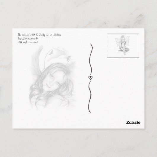 孤独な人形はがき ポストカード (裏面)