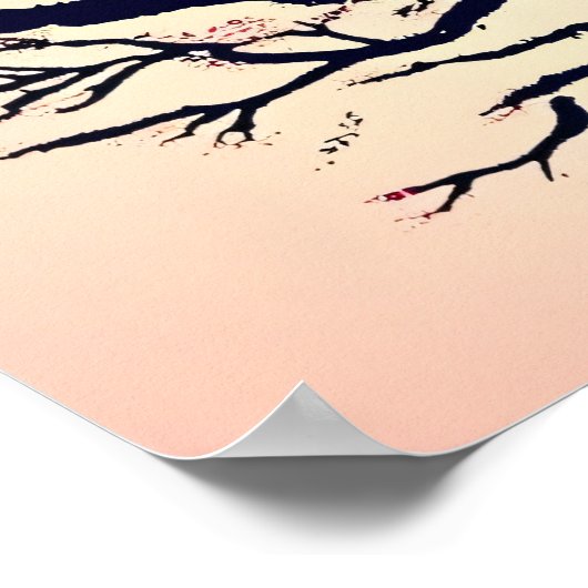 孤独な侍を桜月の下 ポスター (角)