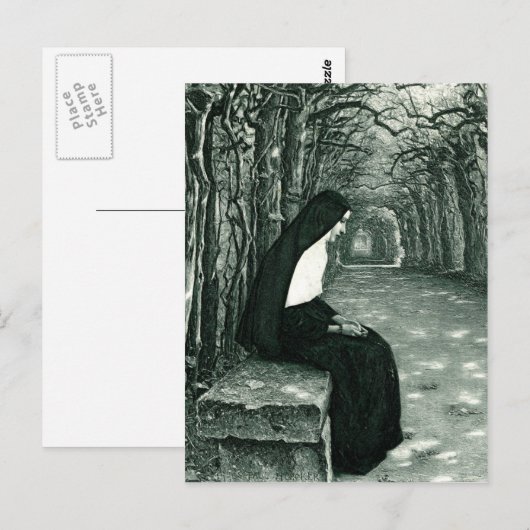 孤独な修道女 ポストカード (正面/裏面)