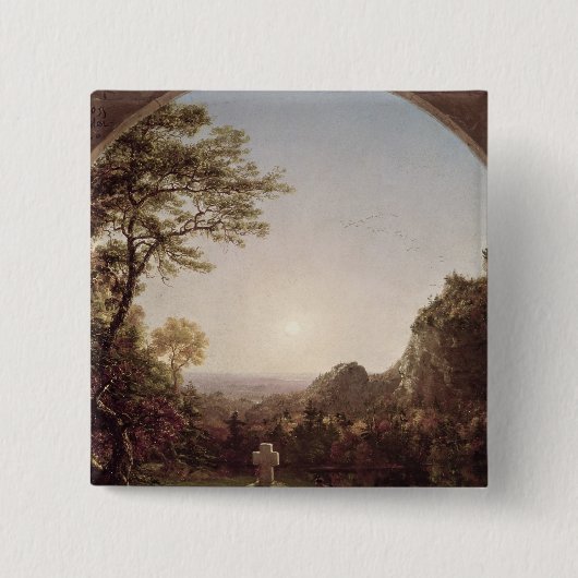 孤独な十字1845年 缶バッジ (正面)