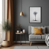 孤独な反射ミニマリスト白黒アート ポスター