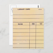 孤独な図書館カード ポストカード (正面/裏面)