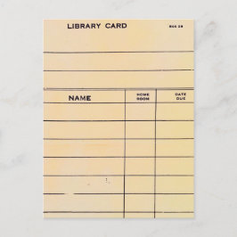 孤独な図書館カード ポストカード