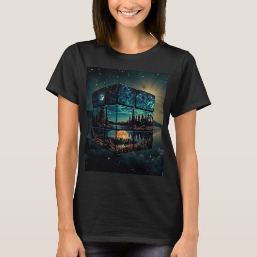 孤独な夜に吠える狼 Tシャツ (正面)