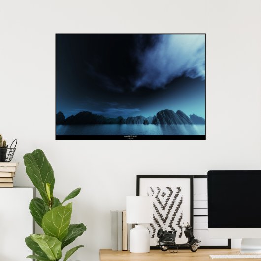 孤独な夜 ポスター (ホームオフィス)