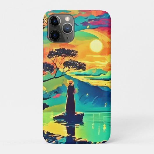 孤独な姿アットサンセット Case-Mate iPhoneケース (裏)