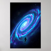 孤独な宇宙飛行士 グローイング コズミック スパイラル ギャラクシー ポスター (正面)