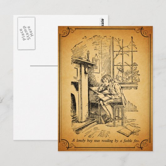 孤独な少年 ポストカード (正面/裏面)