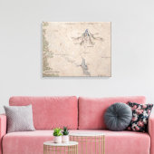 孤独な山のシンダリンの地図 キャンバスプリント (インサイチュ (リビング))