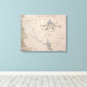 孤独な山のシンダリンの地図 キャンバスプリント (インサイチュ (ウッドフロア))