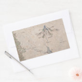 孤独な山のシンダリンの地図 長方形シール (封筒)