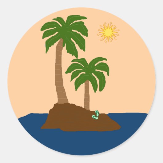 孤独な島のシール ラウンドシール (正面)