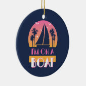 孤独な島-私はボートにあります セラミックオーナメント (右)