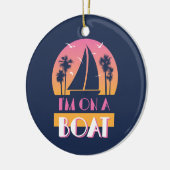 孤独な島-私はボートにあります セラミックオーナメント (左)