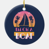 孤独な島-私はボートにあります セラミックオーナメント (裏面)