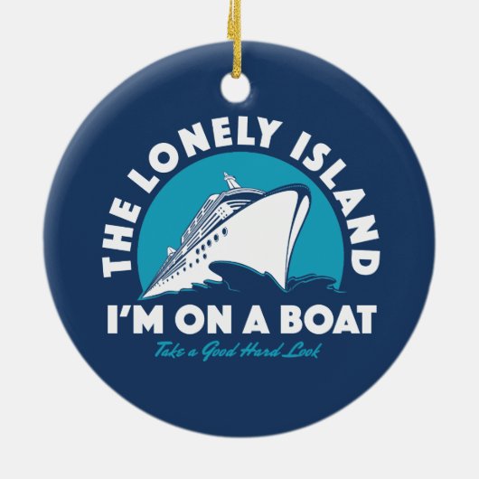 孤独な島-見てみて下さい セラミックオーナメント (裏面)