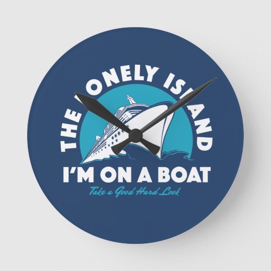 孤独な島 – 見てみよう ラウンド壁時計 (正面)