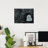 孤独な幽霊アート ポスター (ホームオフィス)