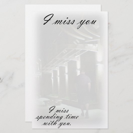 孤独な散歩 便箋 (正面/裏面)